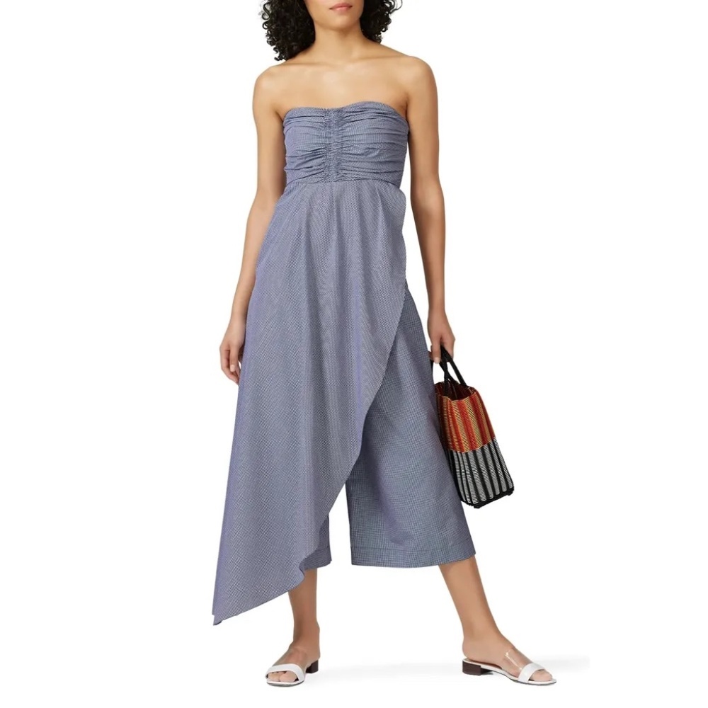 RTR Teija Wrap Overlay Ruched Bodice Jumpsuit - size 2